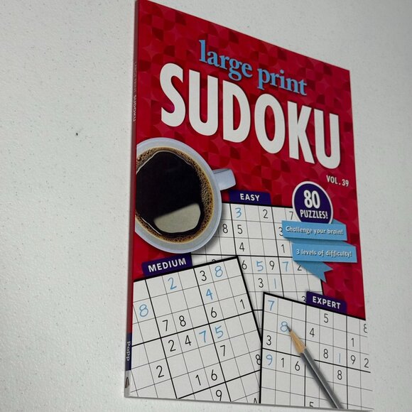 Large Print Sudoku Book Vol 39 | 80 Puzzles | Easy Medium Expert - Picture 3 of 4